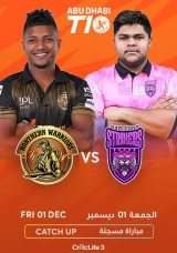 Cricket: Abu Dhabi T10 – Northern Warriors vs New York Strikers Catch Up