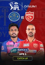 Cricket: TATA IPL – Rajasthan Royals vs Punjab Kings Catch Up