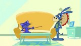 A Blue Alien Descends